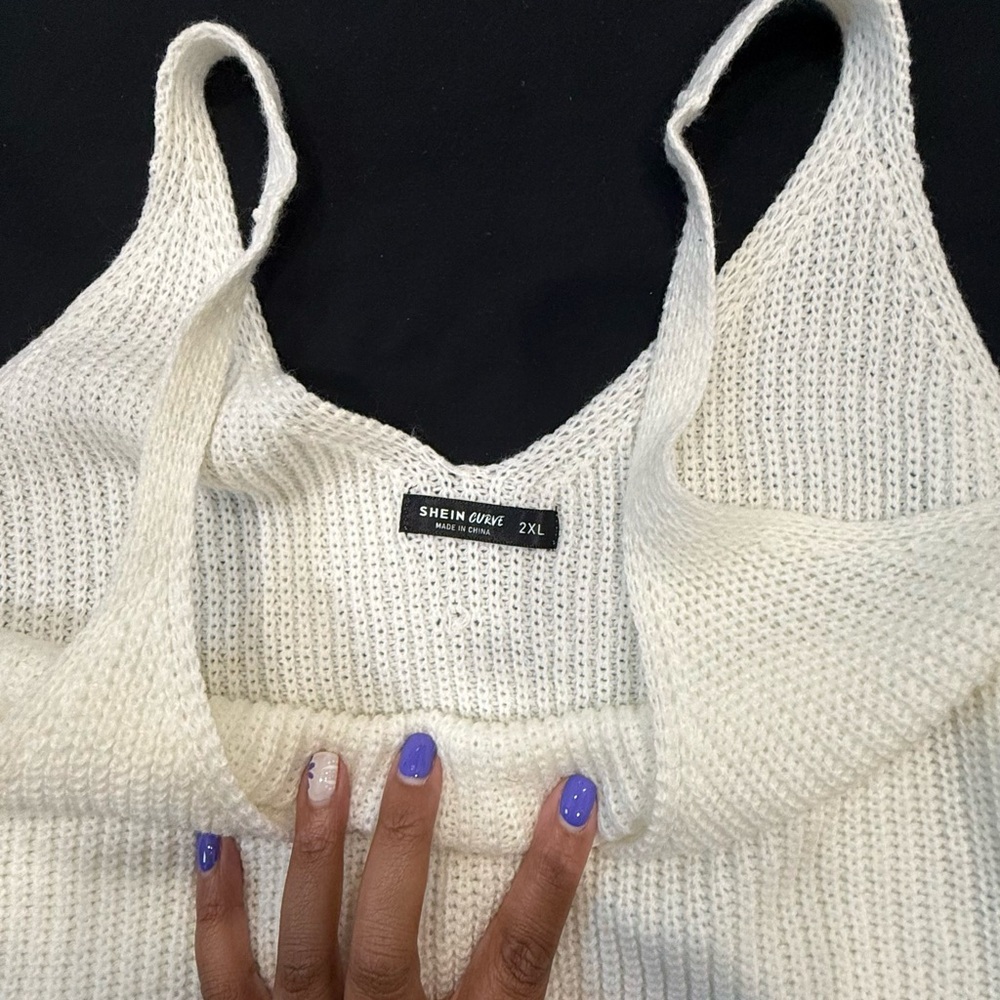 SHEIN White Knit Camisole Top - Picture 4 of 6